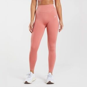 Gym Shark Sweat Seamless Leggings in Terracotta Pink Coral women’s size XL